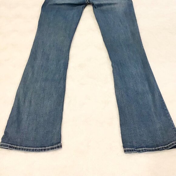Rock & Roll Denim 28 Long Mid Rise Bootcut Aztec Women’s Jeans Aqua Stretch - Picture 8 of 13